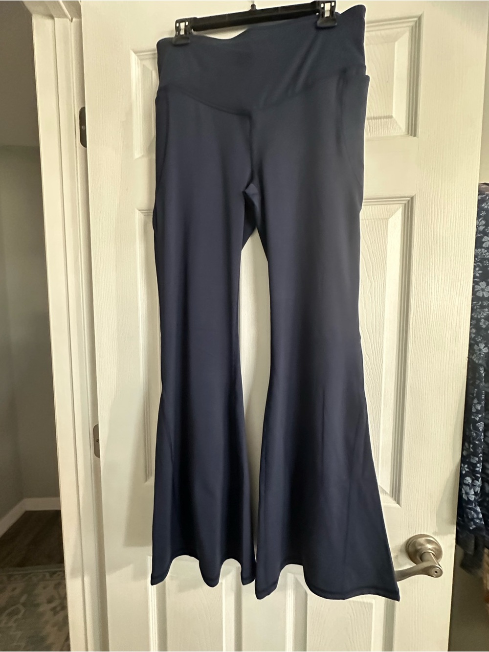 Fabletics PureLuxe Flare Leggings - Navy